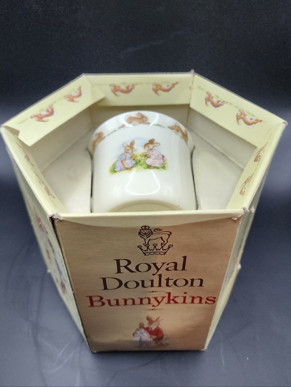 Vintage Royal Doulton Bunnykins Baby Set 2 Handled Mug & Children's Bowl 1988
